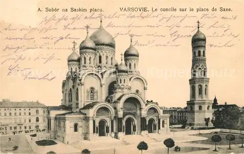 AK / Ansichtskarte Warszawa Soboer na Saskim placu Warszawa