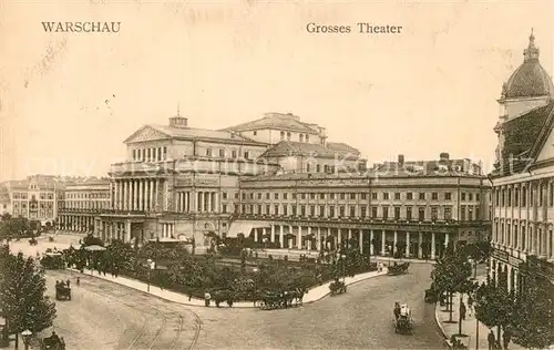 AK / Ansichtskarte Warschau_Masowien Grosses Theater Warschau Masowien