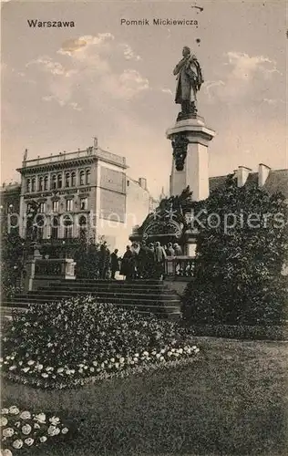 AK / Ansichtskarte Warszawa Denkmal Mickiewicza Warszawa