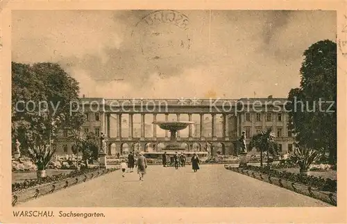 AK / Ansichtskarte Warszawa Sachsengarten Warszawa