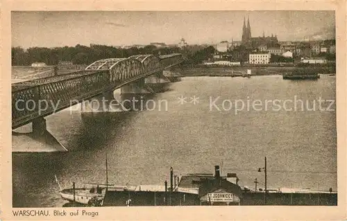 AK / Ansichtskarte Warszawa Stahlbruecke Praga Warszawa