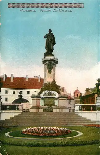AK / Ansichtskarte Warszawa Denkmal Mickiewicza Warszawa