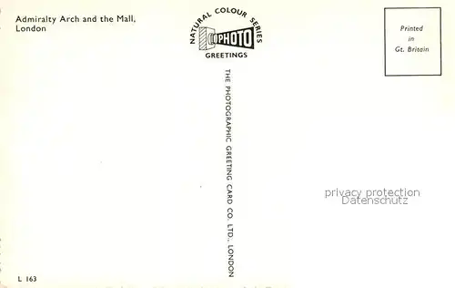 AK / Ansichtskarte London Admiralty Arch and the Mall London