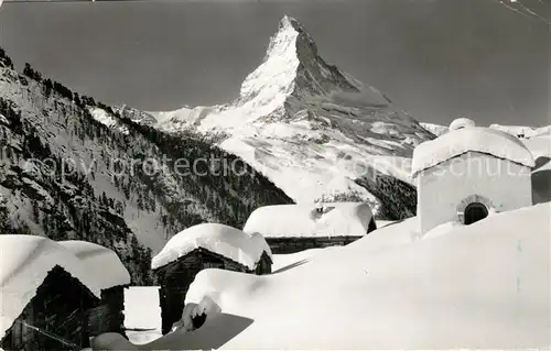 AK / Ansichtskarte Zermatt_VS Findelen udn Matterhorn Zermatt_VS