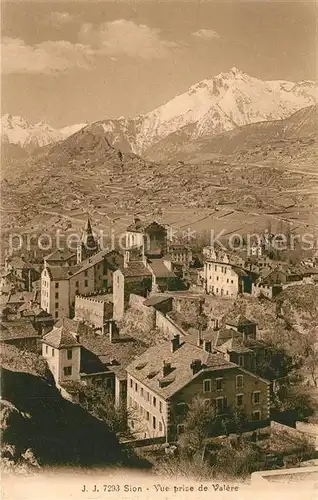 AK / Ansichtskarte Sion_VS Vue prise de Valere Sion_VS