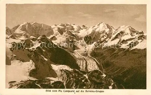 AK / Ansichtskarte Piz_Languard Blick auf Bernina Gruppe Piz_Languard