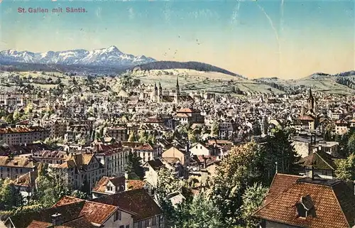AK / Ansichtskarte St_Gallen_SG mit Saentis St_Gallen_SG