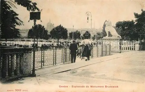 AK / Ansichtskarte Geneve_GE Esplanade du Monument Brunswick Geneve_GE