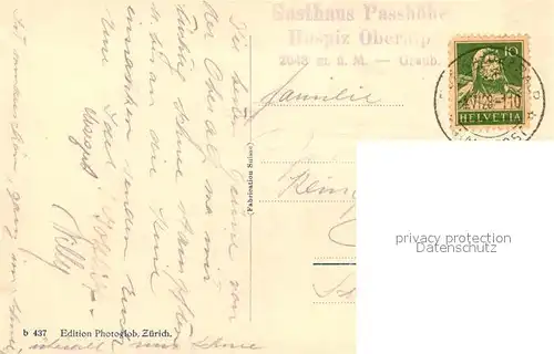 AK / Ansichtskarte Oberalp Passhoehe mit Piz Calmot Oberalp