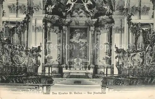 AK / Ansichtskarte St_Gallen_SG Kloster Hochaltar St_Gallen_SG