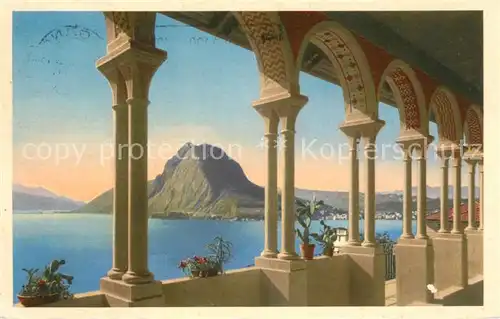 AK / Ansichtskarte Castagnola Cassarate Lago di Lugano e Monte S. Salvatore Castagnola Cassarate