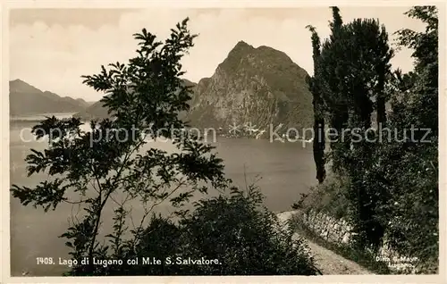 AK / Ansichtskarte Lago_di_Lugano col Monte S. Salvatore Lago_di_Lugano
