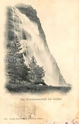 AK / Ansichtskarte Linthal_Glarus Schreienbachfall Linthal_Glarus
