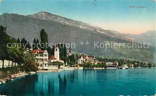 AK / Ansichtskarte Weggis_Vierwaldstaettersee Seepartie Weggis_Vierwaldstaettersee