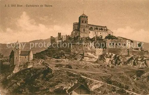 AK / Ansichtskarte Sion_Gers Cathedrale de Valere Sion_Gers