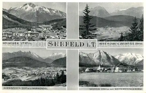 AK / Ansichtskarte Seefeld_Tirol Hocheder Hohe Munde Zugspitze Karwendel  Seefeld Tirol