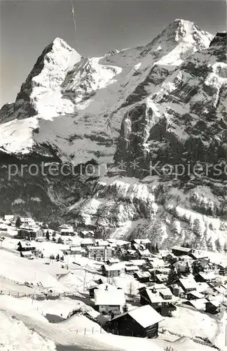 AK / Ansichtskarte Muerren_BE Eiger Moench Muerren_BE