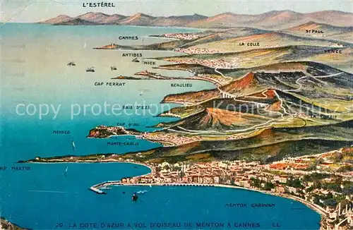 AK / Ansichtskarte Esterel Panoramakarte Esterel