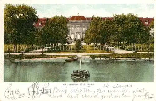 AK / Ansichtskarte Ludwigsburg_Wuerttemberg Koenigliches Schloss Ludwigsburg Wuerttemberg