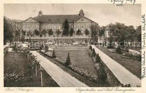 AK / Ansichtskarte Bad_Kissingen Regentenbau Staedtischer Rosengarten Bad_Kissingen