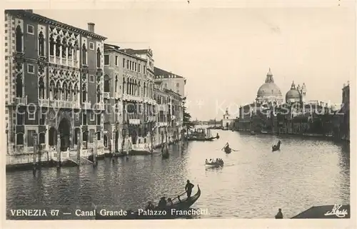 AK / Ansichtskarte Venezia_Venedig Canal Grande Palazzo Franchetti Venezia Venedig