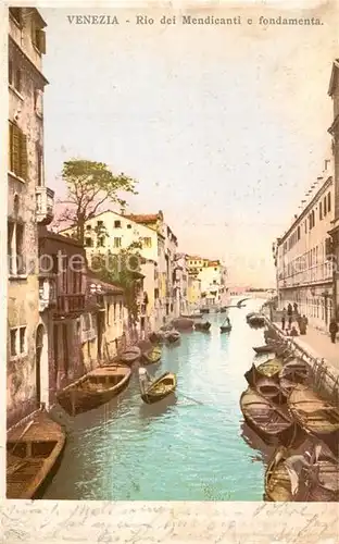 AK / Ansichtskarte Venezia_Venedig Rio del Mendicanti e fundamenta Venezia Venedig