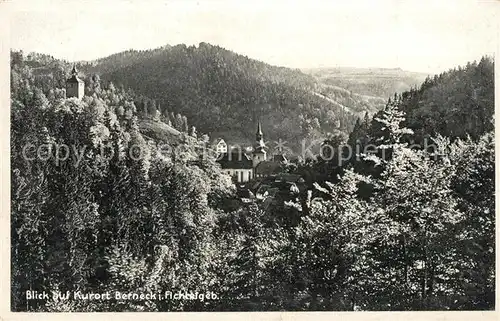 AK / Ansichtskarte Berneck_Bad Kirche Panorama Berneck_Bad