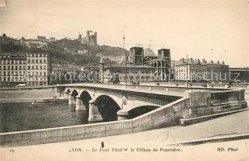 AK / Ansichtskarte Lyon_France Pont Tilsit Lyon France