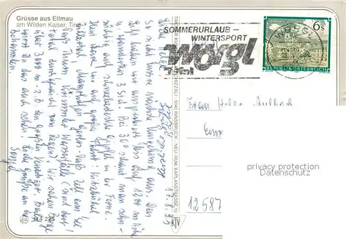 AK / Ansichtskarte Ellmau_Tirol Ortsansicht mit Kirche Wilder Kaiser Kaisergebirge Ellmau Tirol