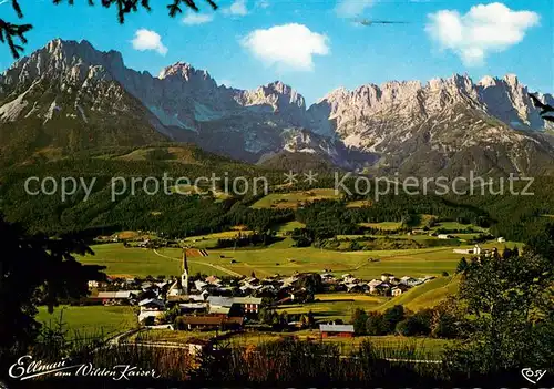 AK / Ansichtskarte Ellmau_Tirol Panorama Wilder Kaiser Kaisergebirge Ellmau Tirol