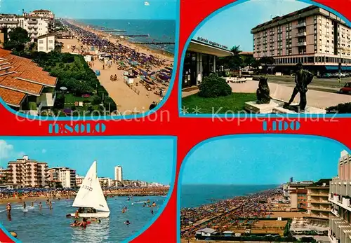 AK / Ansichtskarte Jesolo Strand Promenade Segelboot Hotel Jesolo