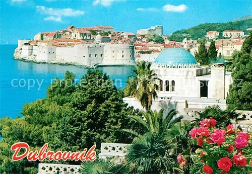 AK / Ansichtskarte Dubrovnik_Ragusa Blick zur Altstadt mit Festung Dubrovnik Ragusa