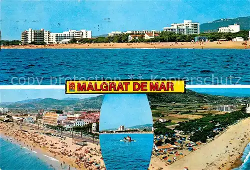 AK / Ansichtskarte Malgrat_de_Mar Strand Hotels Ansicht vom Meer aus Fliegeraufnahmen Malgrat_de_Mar