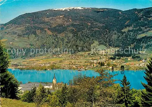 AK / Ansichtskarte Bodensdorf_Ossiacher_See Stift Ossiach Kloster und Gerlitzen Bodensdorf_Ossiacher_See