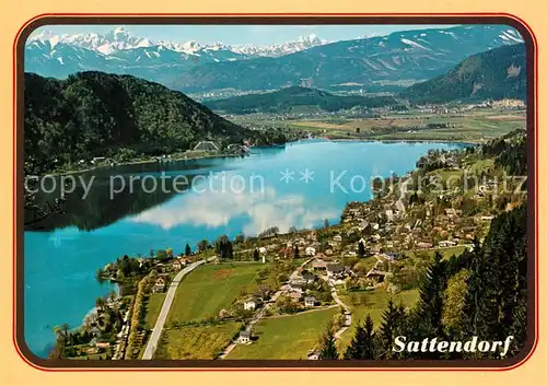 AK / Ansichtskarte Sattendorf gegen Julische Alpen Fliegeraufnahme Sattendorf