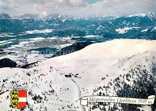 AK / Ansichtskarte Sattendorf Skiparadies Gerlitzen Alpenpanorama Fliegeraufnahme Sattendorf