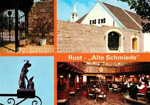 AK / Ansichtskarte Rust_Burgenland Heurigen Restaurant Alte Schmiede Tuerschild Gusseisernes Tor Rust_Burgenland