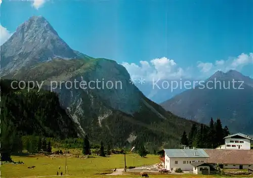AK / Ansichtskarte Ehrwald_Tirol Ehrwalder Alm mit Sonnenspitze und Grubigstein Mieminger Kette Ehrwald Tirol