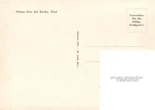 AK / Ansichtskarte Itter_Tirol Schloss mit Kirche Itter Tirol