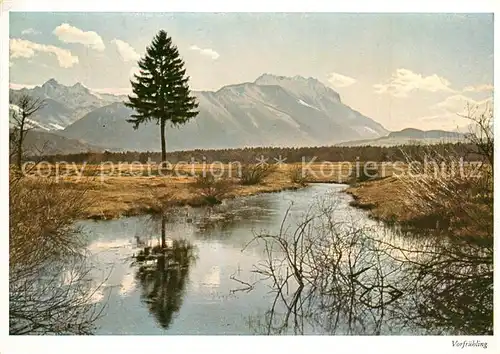 AK / Ansichtskarte Meiningen_Vorarlberg Landschaftspanorama Blick aus dem Rheintal Vorfruehling Meiningen Vorarlberg