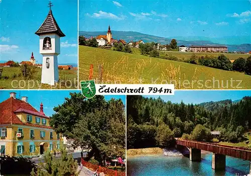 AK / Ansichtskarte Edelschrott Bildstock Hotel Gasthof Holzbruecke Landschaftspanorama Edelschrott