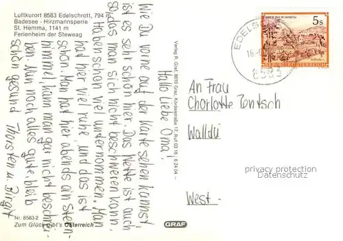 AK / Ansichtskarte Edelschrott Ortsansicht mit Kirche Badesee Hirzmannsperre St Hemma Ferienheim der Steweag Edelschrott