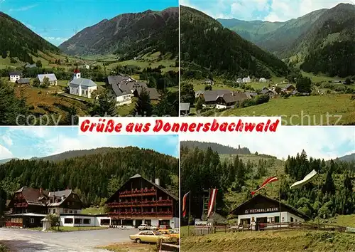 AK / Ansichtskarte Donnersbachwald Panorama Erholungsdorf Alpen Hotel Restaurant Bergbahn Talstation Donnersbachwald