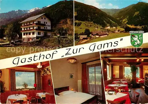 AK / Ansichtskarte Donnersbach Gasthof Zur Gams Landschaftspanorama Alpen Donnersbach