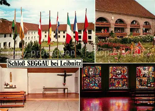 AK / Ansichtskarte Leibnitz Schloss Seggau Bildungshaus Altar Glasfenster Michaelskapelle Leibnitz