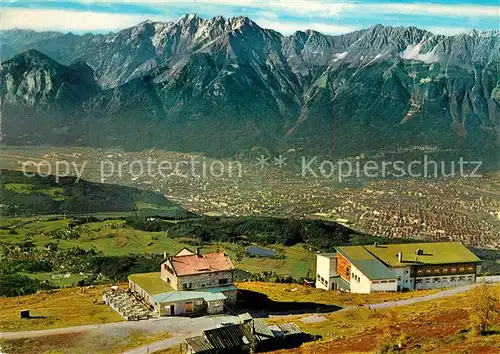 AK / Ansichtskarte Patscherkofel_Haus Alpenzentrum Innsbruck Berghotel Fernsicht Blick auf Igls Nordkette Patscherkofel Haus