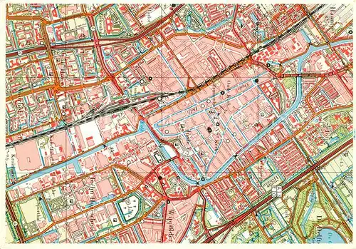 AK / Ansichtskarte Delft Zentrum Stadtplan Delft