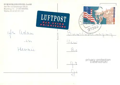 AK / Ansichtskarte Fintel Eurostrand Ferienhaeuser Tor zur Lueneburger Heide Fintel