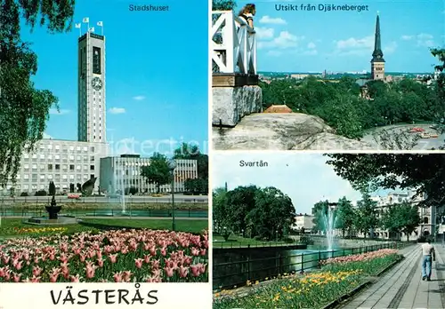 AK / Ansichtskarte Vaesteras Stadshuset Svartan Utsikt fran Djaekneberget Vaesteras