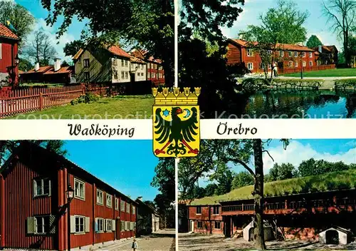 AK / Ansichtskarte oerebro Wadkoeping Freilichtmuseum Wappen oerebro